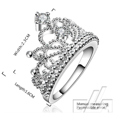 Sweet Princess Rhinestone Tiara Ring